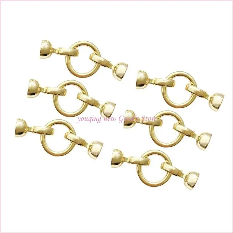 

57QA Set of 6 Irregular Pearls Clasp Connector Bracelet Necklace Making Accessories Practical Copper Jewelry Components