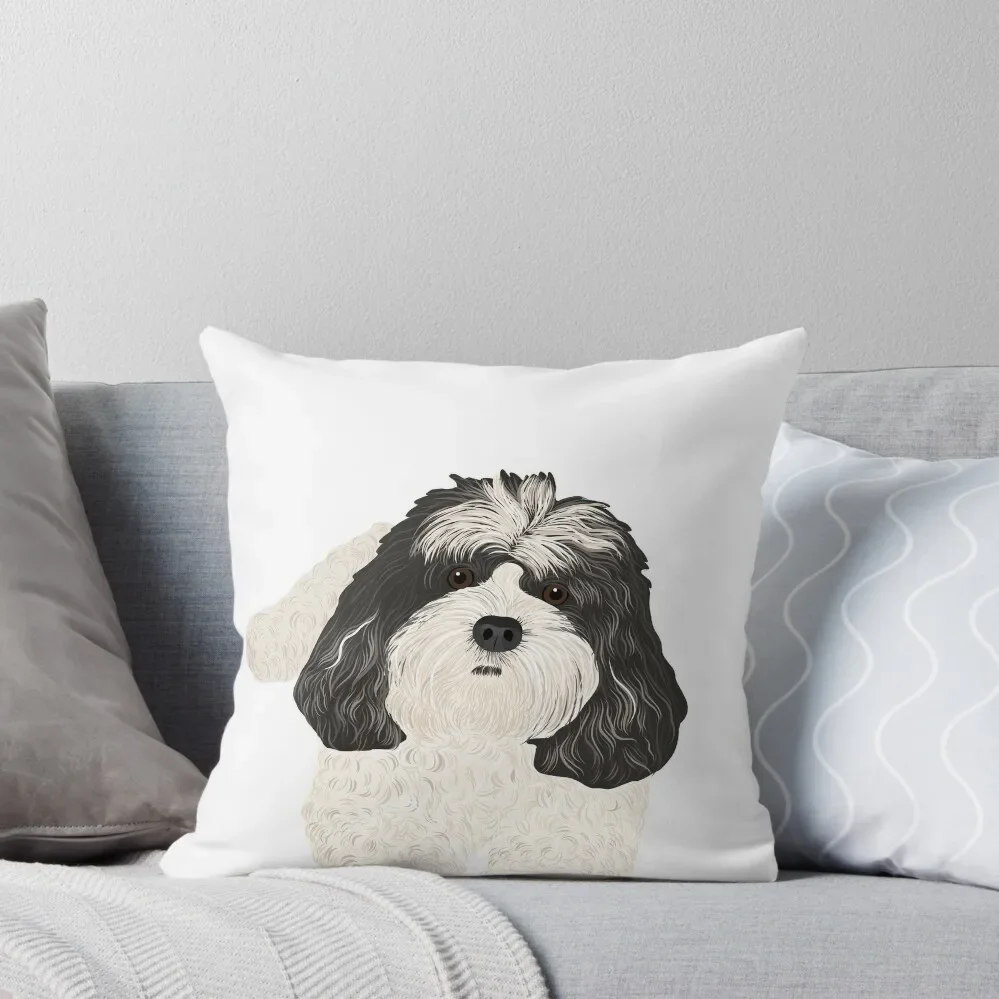 

Cavachon Illustration Throw Pillow Christmas Covers Sofa Cushion Pillowcases pillow