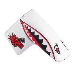 Big Shark Design  PU Leather Golf Club Driver Fairway Wood Hybrid Magnetic Closure Blade Putter Covers