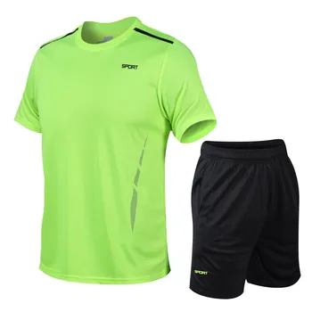 Combinaison de sport à manches courtes pour hommes, vêtement...