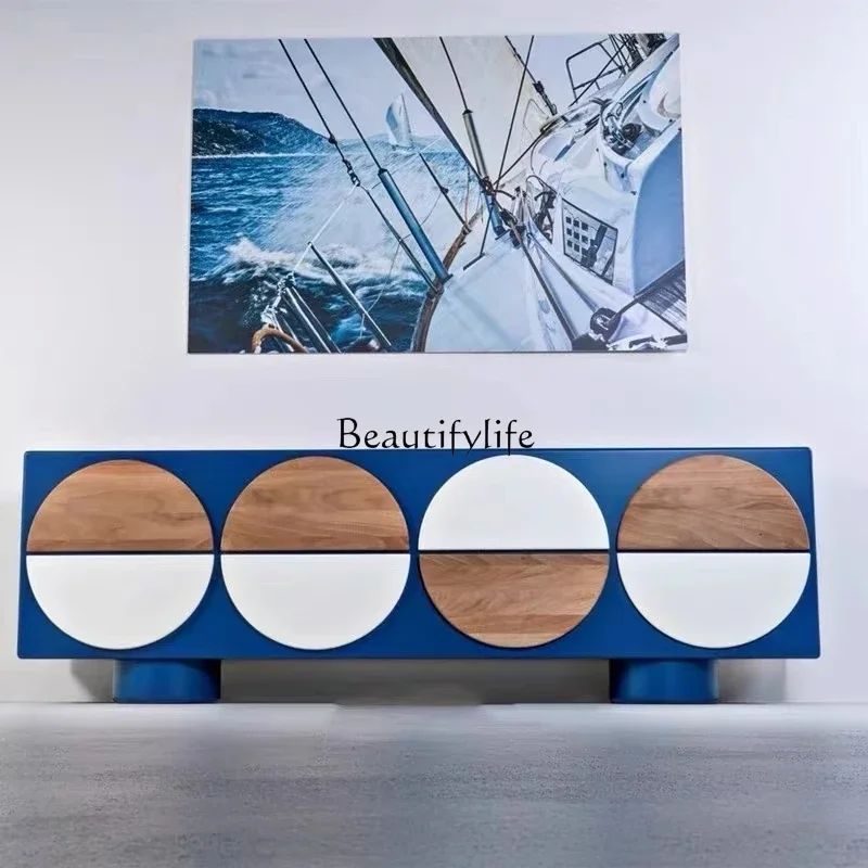 

09Z.-Nordic high-end modern simple TV cabinet living room minimalist floor creative small apartment audio-visual cabinet