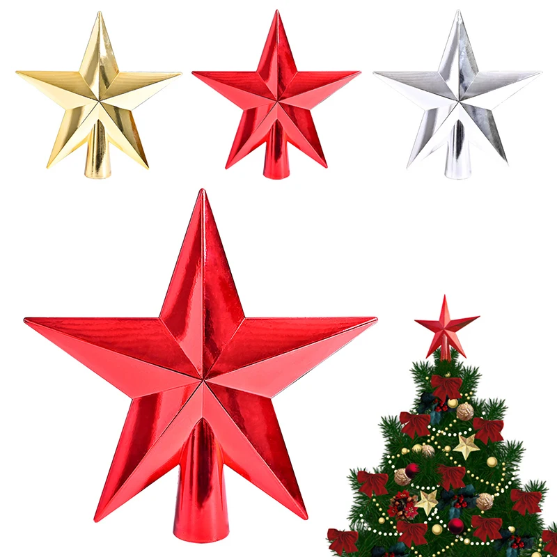 

20cm Christmas Tree Topper Star Five-Pointed Star Pendant Ornaments Christmas Decorations For Home Christmas Tree New Year