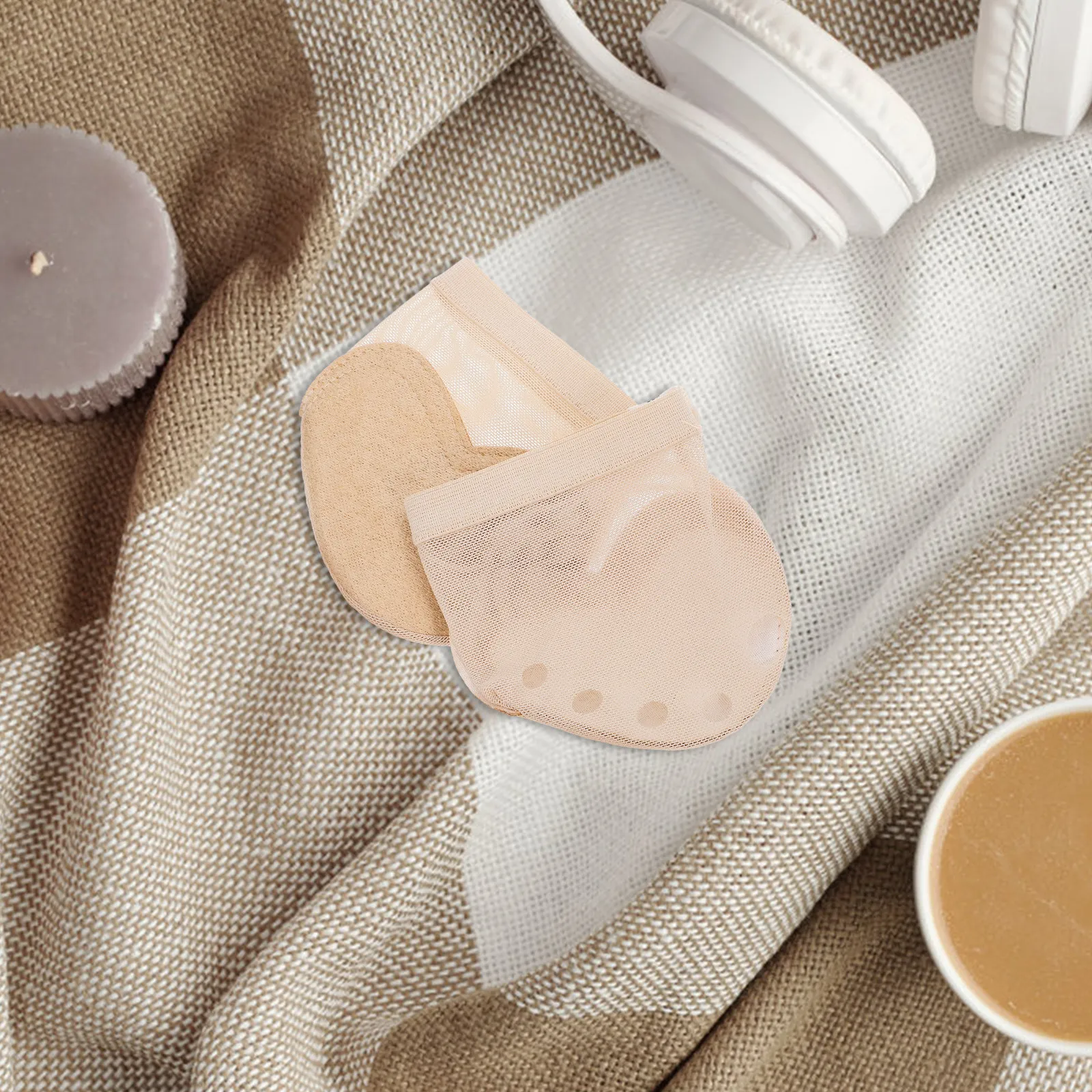 

Пара балетных накладок на переднюю часть стопы (полуподошвы) для танцевальных туфель с дышащей эластичной лентой для йоги, народных, современных, бальных, балетных и джазовых танцев