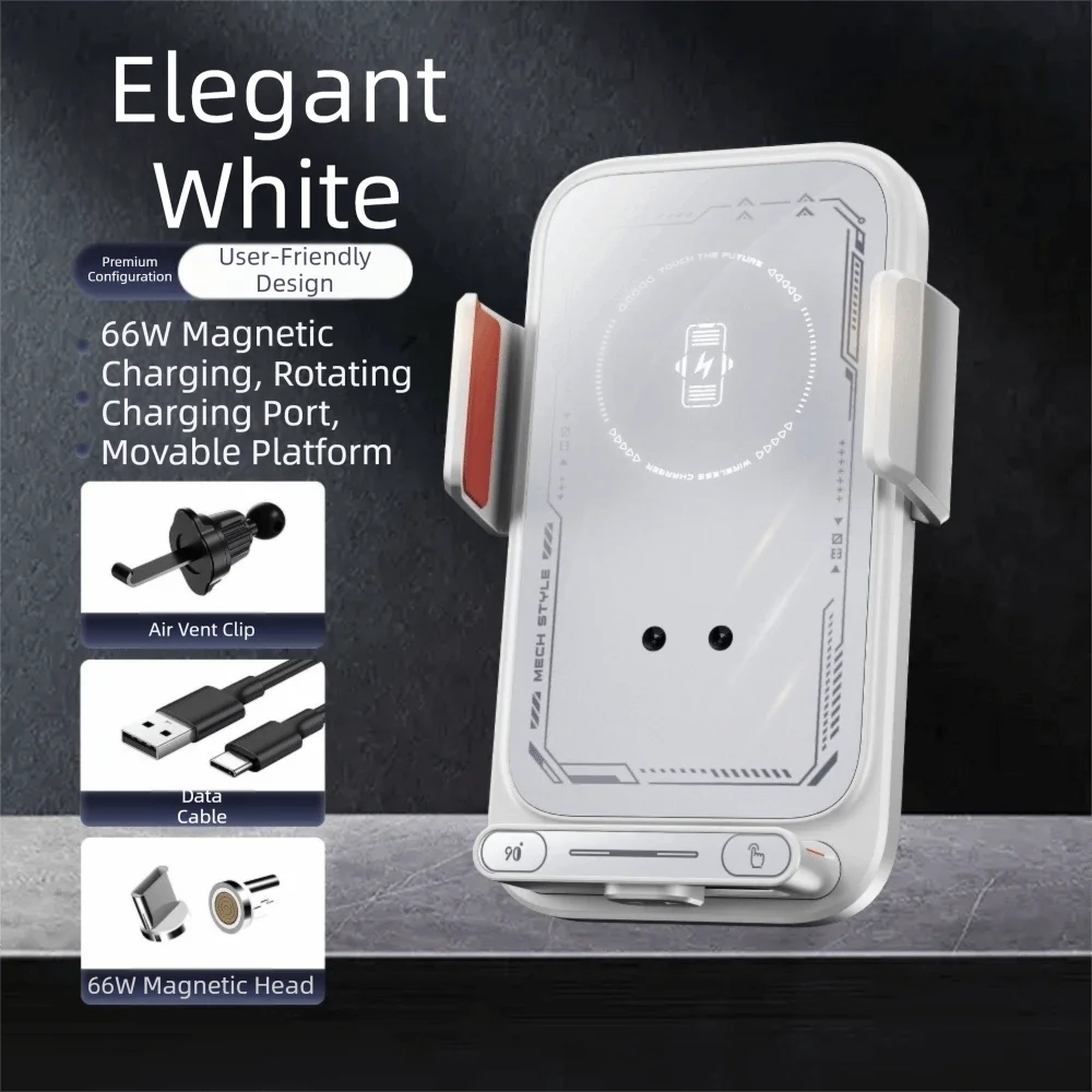66W Fast Charging Car Phone Charger Wireless Charger Auto Induction Wireless Car Charger Auto Sensing One Key Release