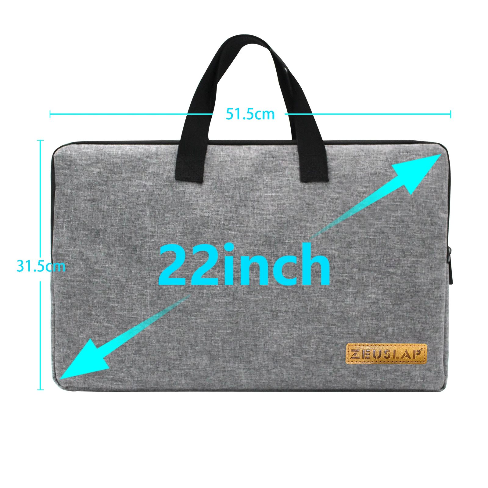 ZEUSLAP 22-inch professionele monitordraagtas - past op Z22P Pro, waterdichte rollende tas Telescopisch handvat voor reizen