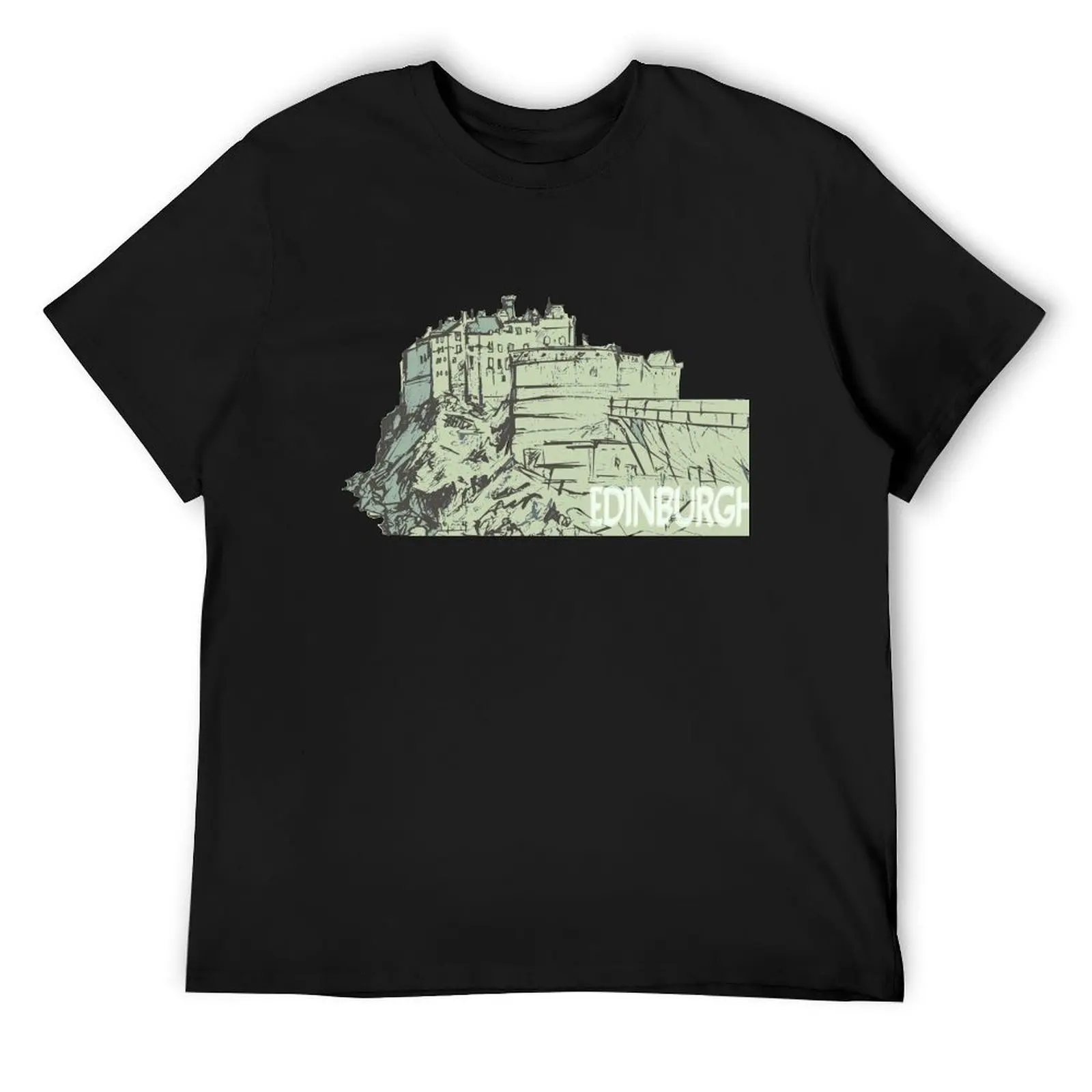 

Castle Rock, Edinburgh T-Shirt luxury designer heavyweights funny costumes Blouse mens cotton t shirts
