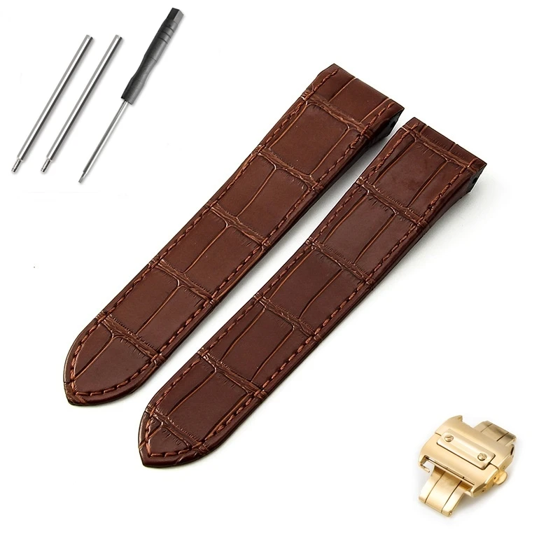 Für Santos DE 100 Cartier 20 mm 23 mm Uhrenarmband Herren Damen Armband Echtleder Armband Armband mit Spezialwerkzeugen