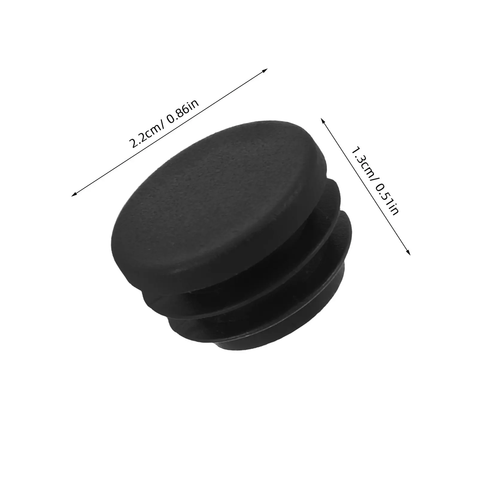 200Pcs Chair Feet End Caps Black Round Plastic Plug 22Mm Furniture Leg Covers Tubing Inserts Pipe Hole Stoppers