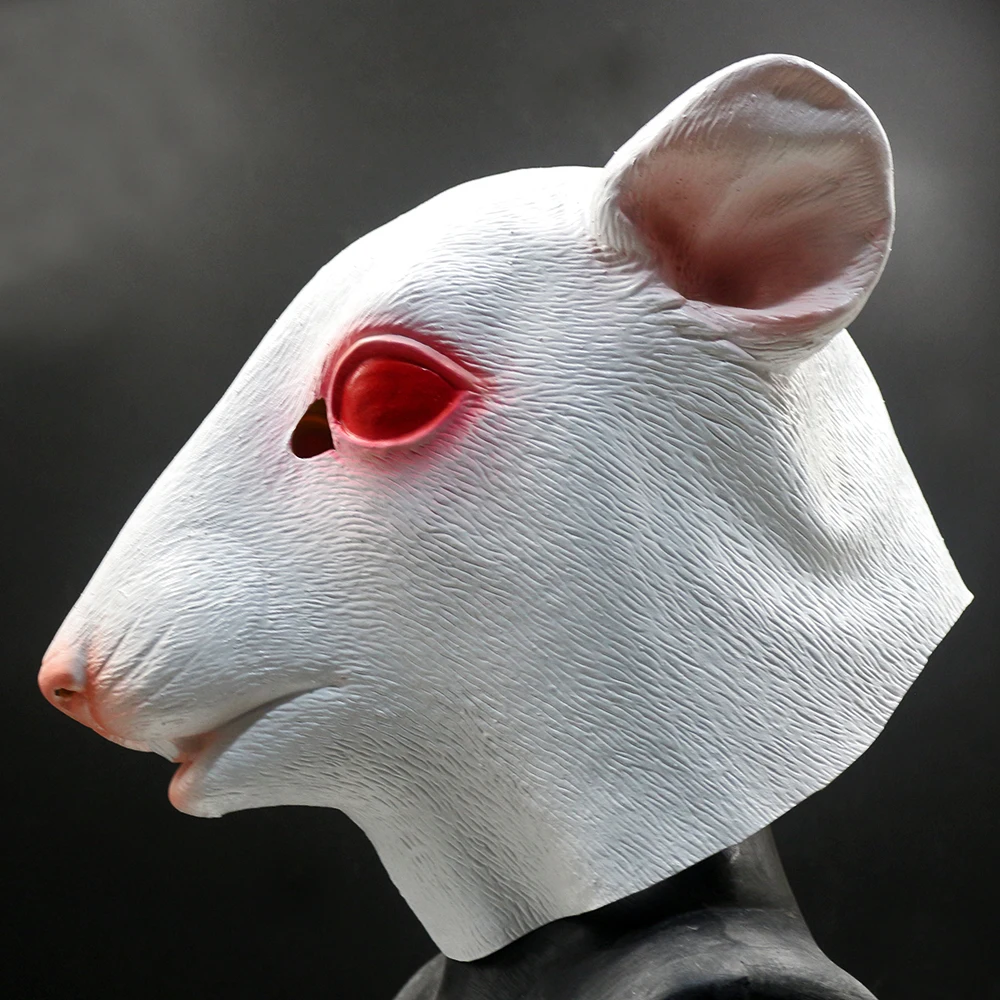 Realistic Mouse Mask Halloween Animal Rat Cosplay Full Face Latex Masks Zoo Party Fancy Dress Costume Props for Adults