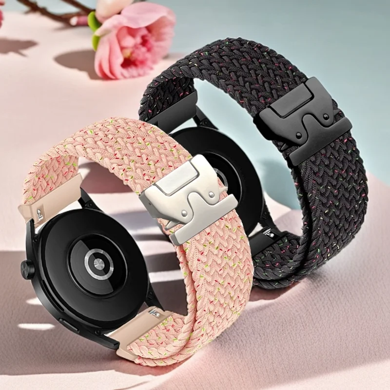 18/20/22mm Parachute Style Buckle Braided Loop for Garmin vivoactive 4/3/3s/Forerunner 255S/Samsung  Watch/Huawei Watch Band