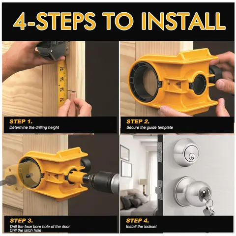8 best sales दरवाज़ा लॉक स्थापना किट - №3