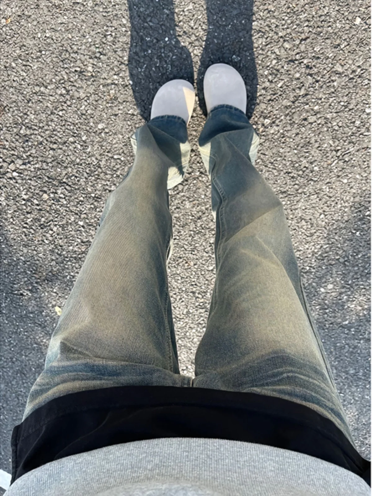 

Cleanfit Bamboo Node Pattern Stretchy Straight Leg Jeans Men's High Street Vibe Slim Fit Micro Flared Pants Casual Wear