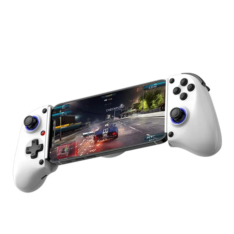 

Телескопический игровой контроллер AYHF D11, RGB-геймпад для телефона с турбо-режимом/6-осевым гироскопом/вибрацией для Android, IOS, PS3, PS4, Switch