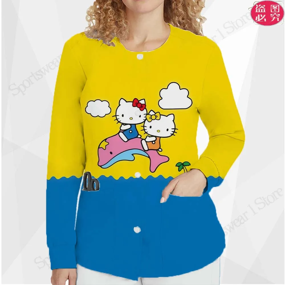 Freizeit kleidung Luxus Designer Kleidung Frauen Kleidung Langarm Cartoon Jacke Krankens ch wester Uniform Koreanisch Herbst Korea Japan