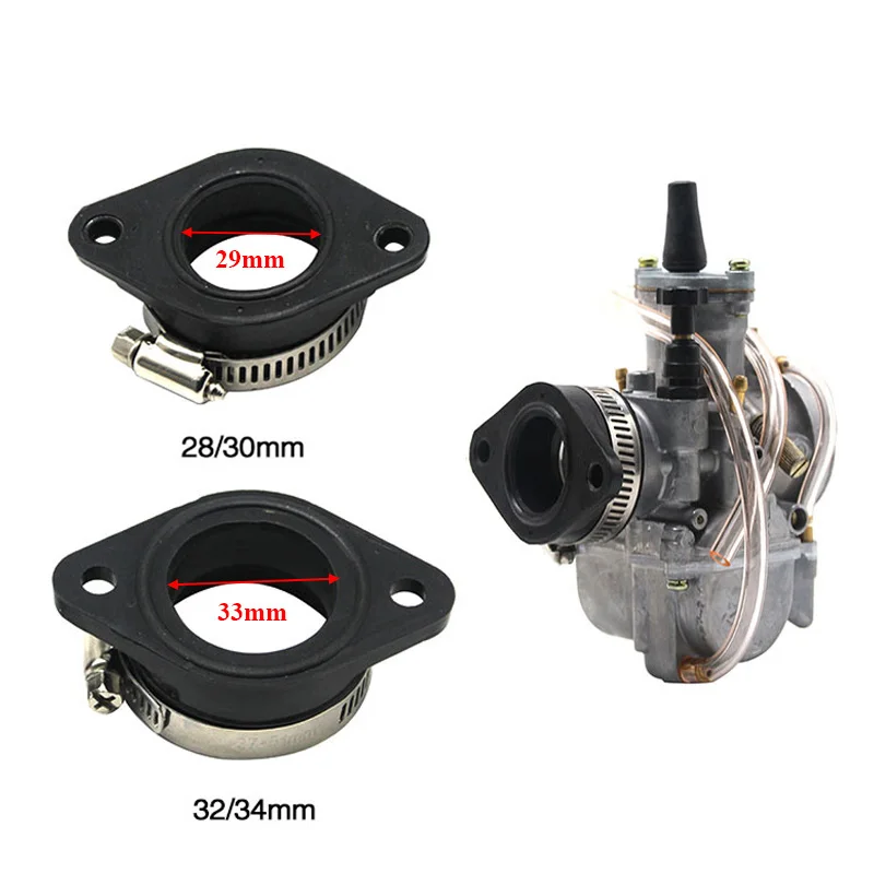 Motorcycle Carburetor Adapter Inlet Intake Pipe Rubber Mat For Fuel Valve Gasoline Scooters 50 Cube Walbro Suzuki Drz 400 Rieju