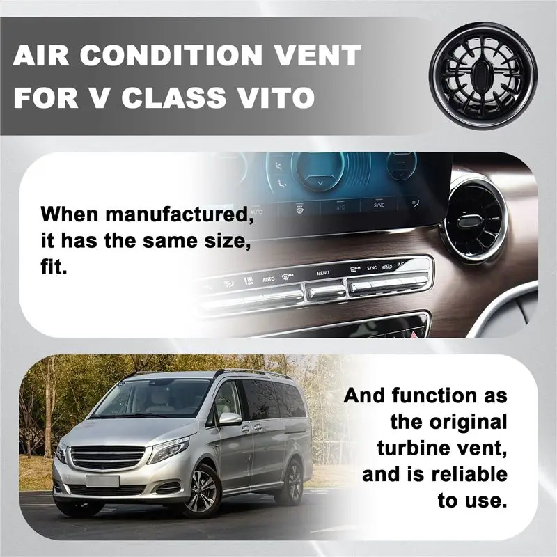 ASMA-Dashboard Air Condition Vent A/C Outlet Turbo Interior 4478308502 For Mercedes Benz V Class W447 Vito EQV Valente 2024