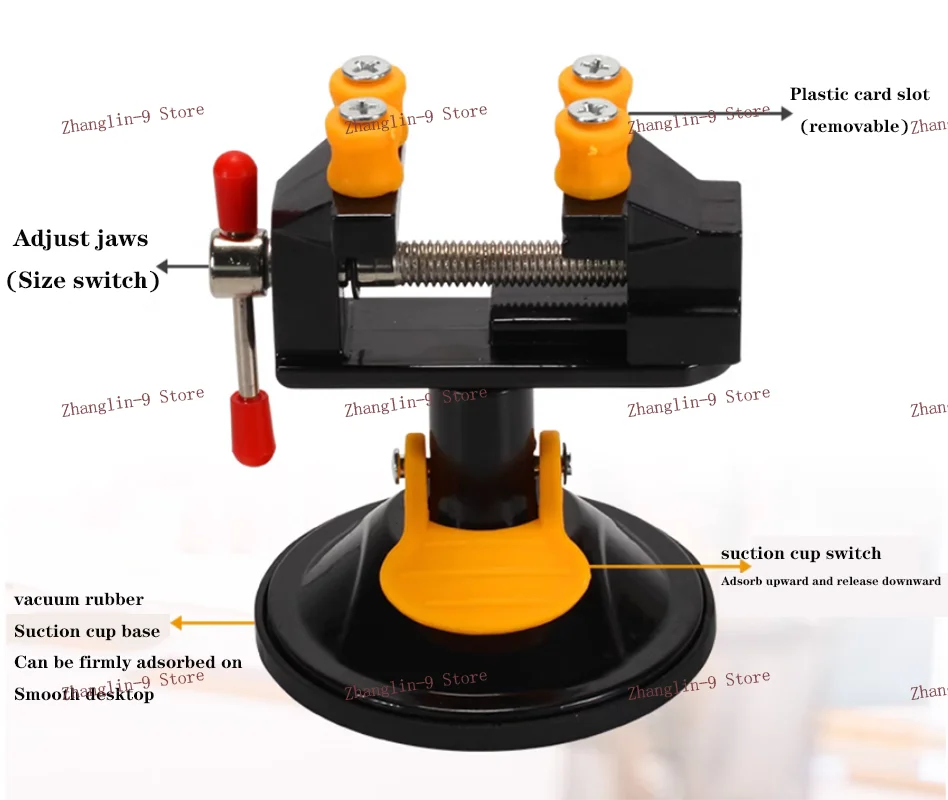 360 Degree Rotation Table Bench Vise Suction Cup Screw Repair Tools Vice Clamp Woodworking Table Vise Bench Clamp Grinder Tool