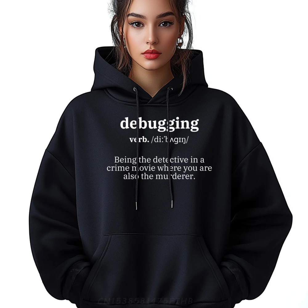 Debugging Definition Computer Science Programmer Coding Red And Black Graphic Hoodies Men Clothes England Style