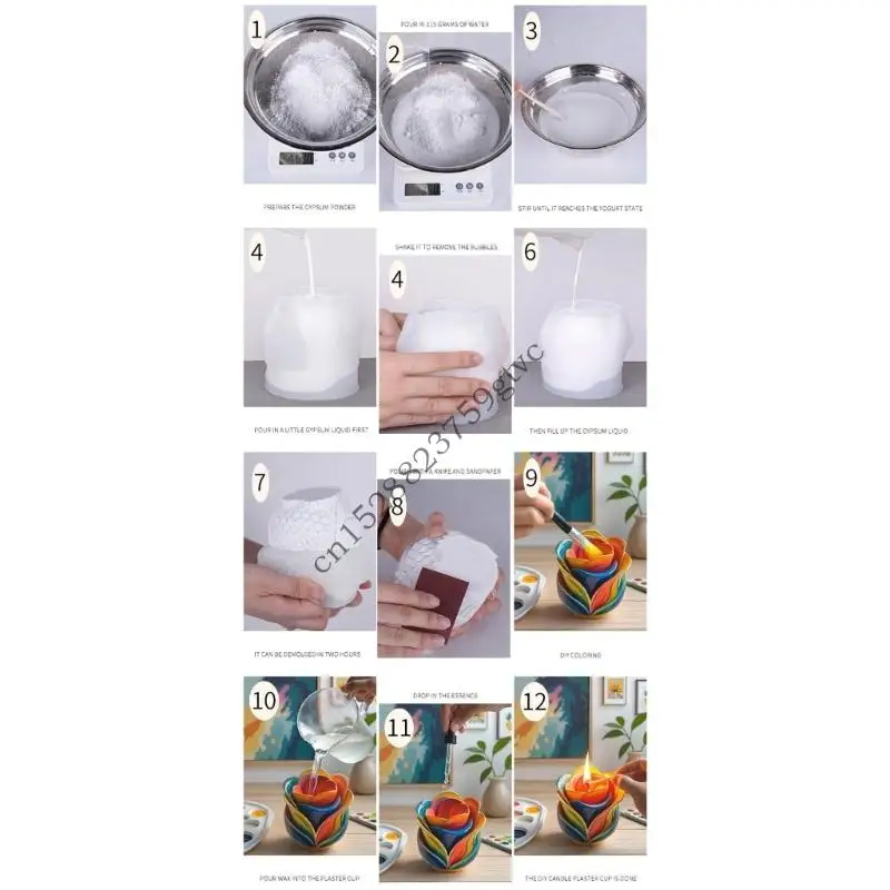 D0UF تصاميم قالب وعاء الزهور السيليكون للديكور اليدوي والحرف الفنية