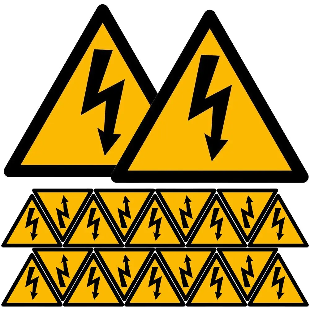 20 Sheets Electric Warning Sign Sticker Hazard Kit Labels Slogan Stickers Shock Electrical Panel Safety Strip