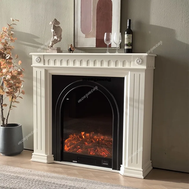 

Французский шкаф-камин для небольшой квартиры, тумба под камин из массива дерева, декоративный шкаф для прихожей, стол для хранения вещей