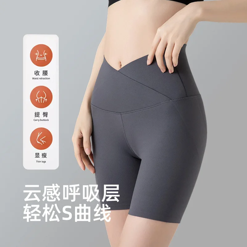 

Леггинсы с контролем живота, летние тонкие брюки, верхняя одежда, брюки с изображением акулы, защитные брюки три четверти, короткие брюки с высокой талией