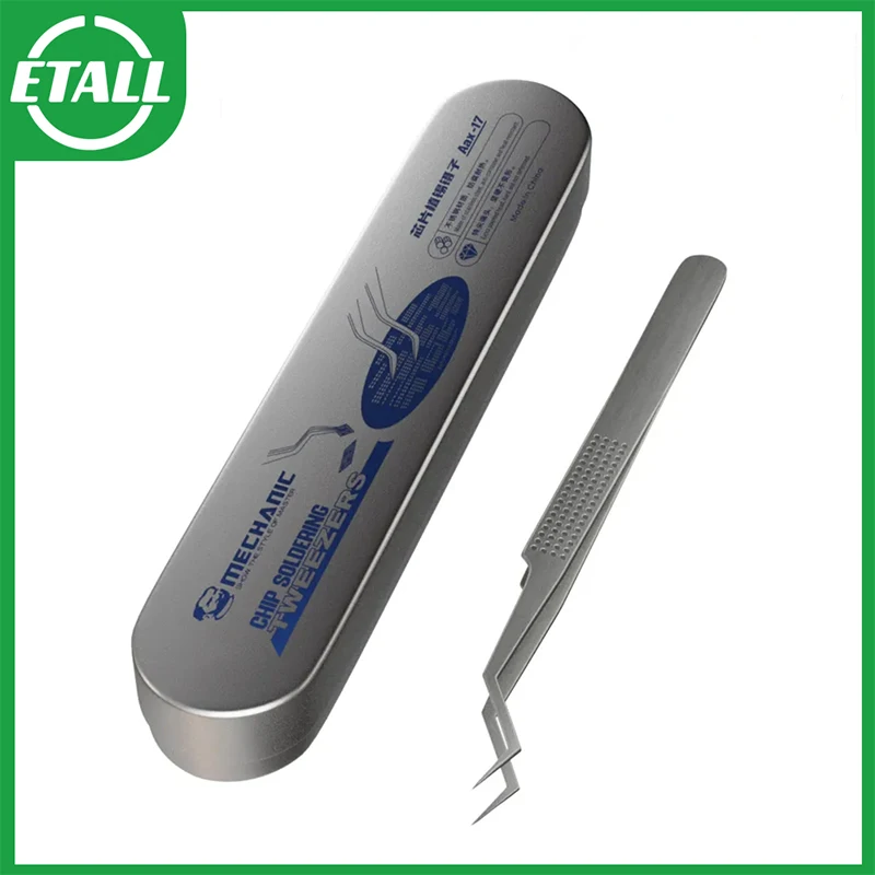 MECHANIC Aax-17 Stainless Steel Tweezers Corrosion-resistant,High Hardness for Soldering and IC Chip Micro-repair Pliers Tools