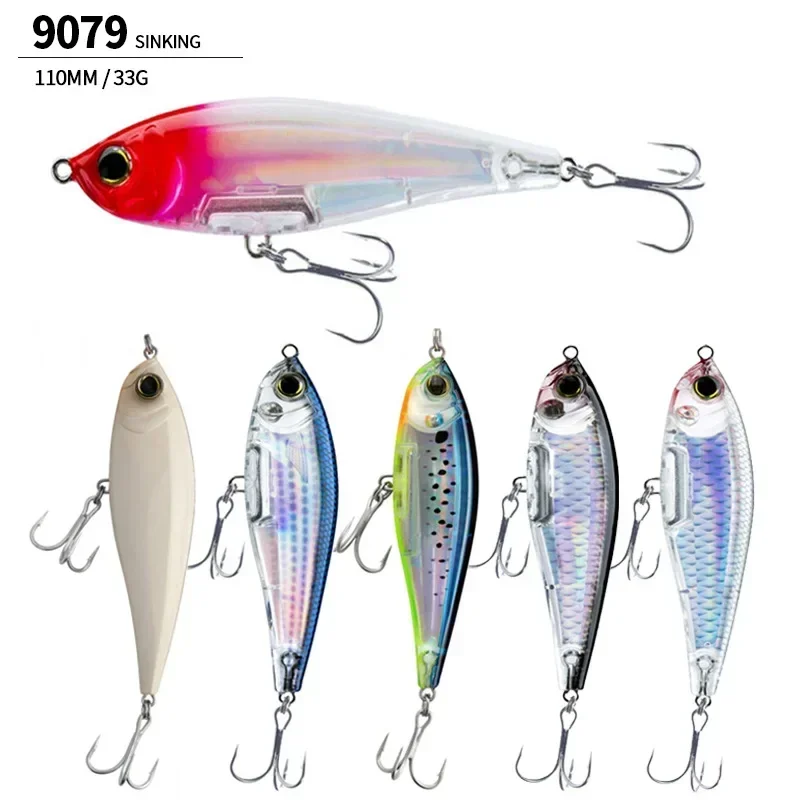 110mm/33g Pencil Fishing Lures Saltwater Trout Pesca Artificial Twitchbait 3D Floating Wobblers for Twitch Fishing Equipment