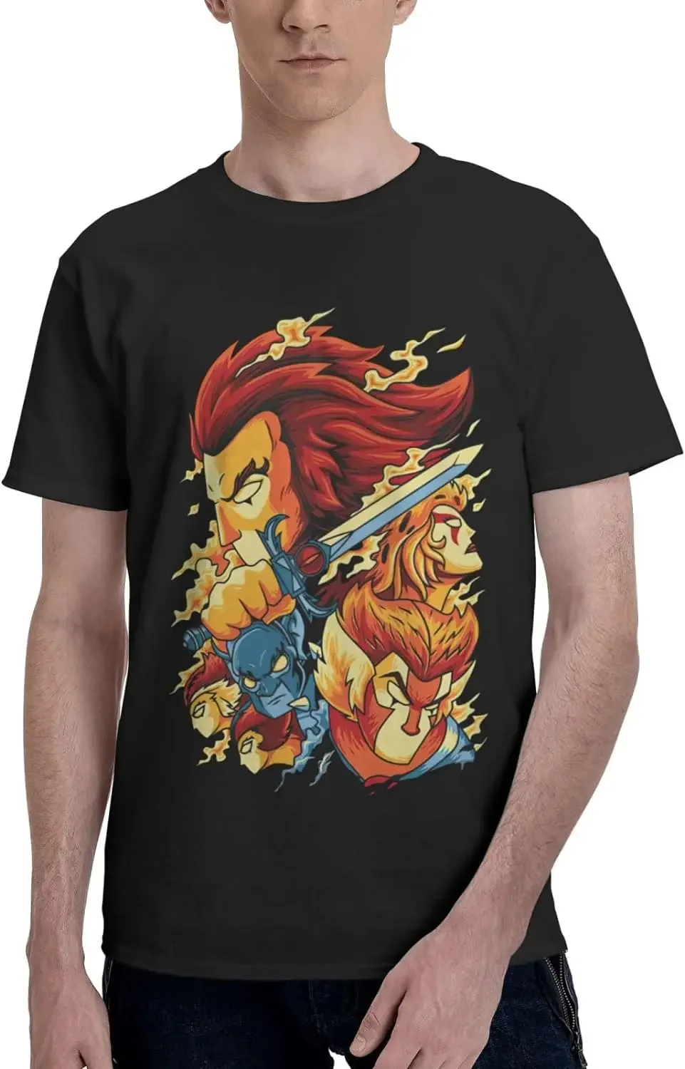 Graphic Men's T-Shirt Short Sleeves Shirt Cartoon T Shirts