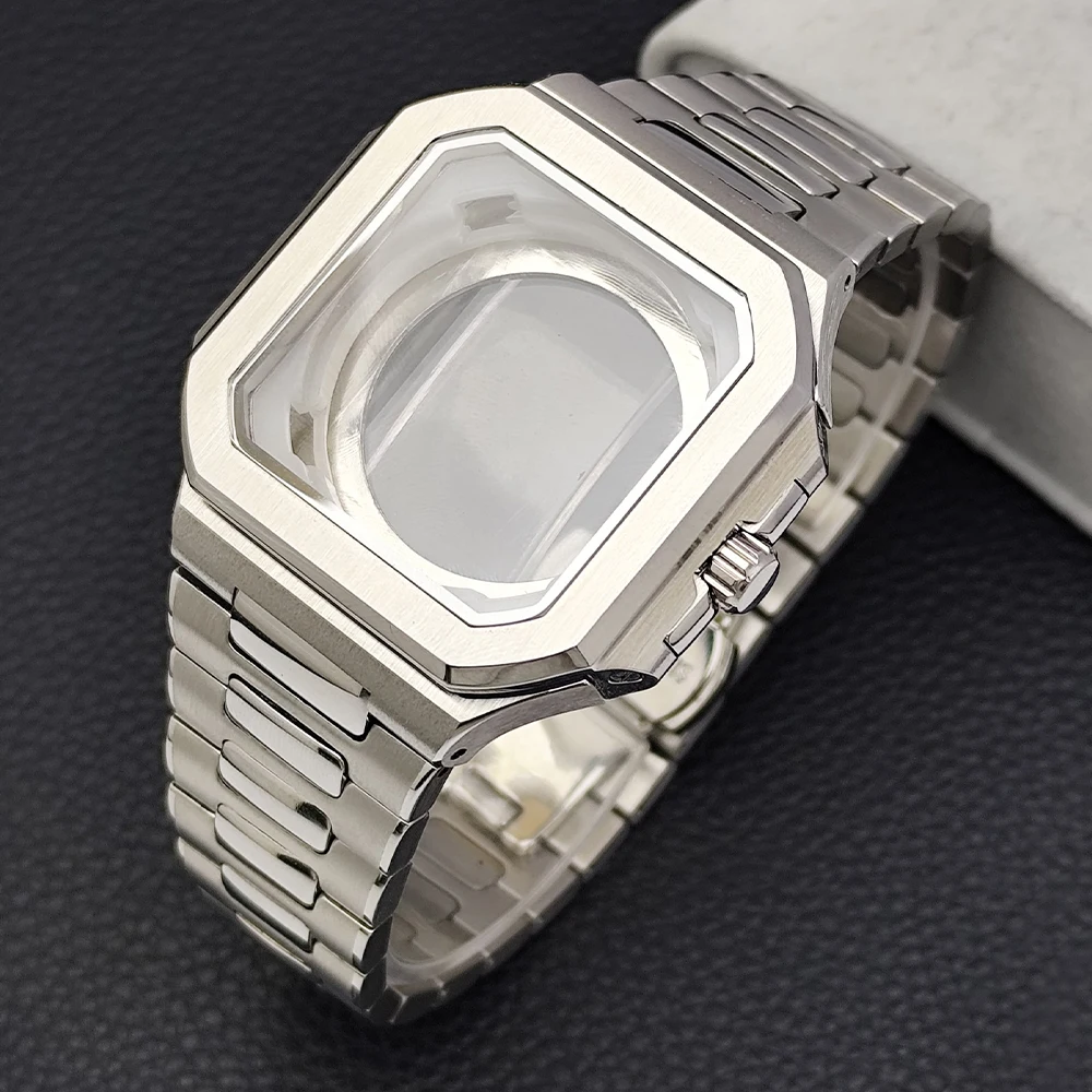 

Корпус NH35 43,7 мм Квадратные часы Мужские серебристые зеркало на все тело Подходит для NH34 NH35 NH38 Корпус механизма Сапфировое стекло Коробка для часов 29,5 циферблата