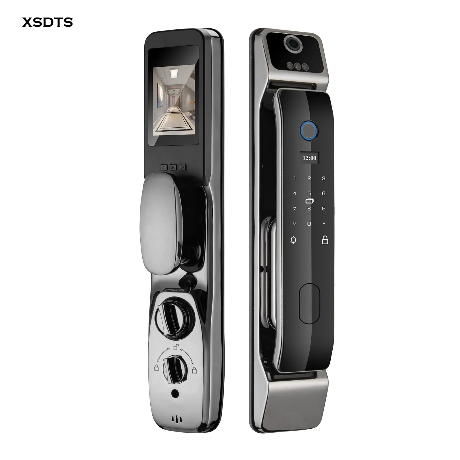 

XSDTS Smart Face ID Lock 3D Face Recognition Door Lock Work With WIFI APP Remote Unlock Capture Photo