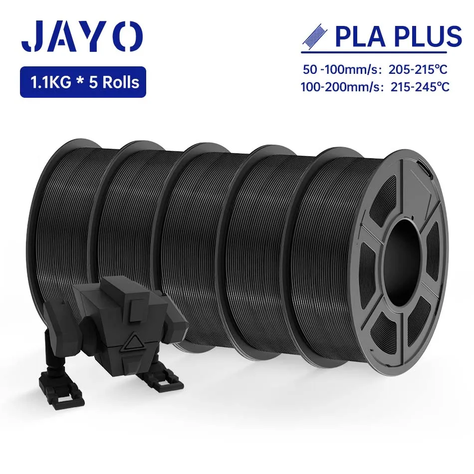 Jayo Petg/Zijde/Pla Plus/Abs/Pla Filament 3D Printer 1.75Mm 5Rolls/Set voor Fdm Afdrukken Diy Gift Plastic Voor 3D Pen Filament