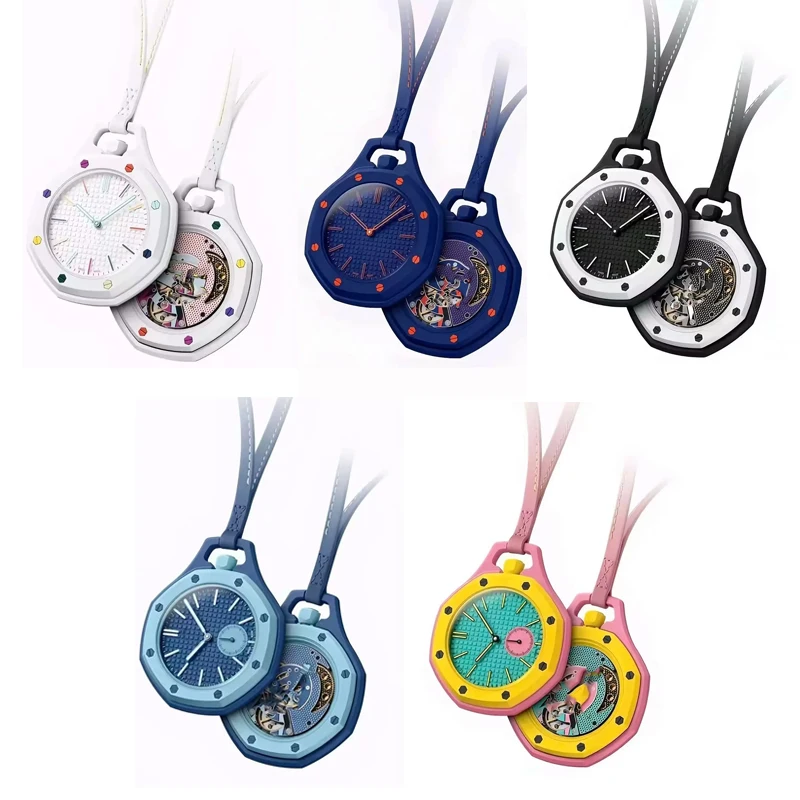 novo-relogio-de-bolso-octogonal-2026-estilo-pop-com-movimento-de-quartzo-cores-vibrantes-design-de-nicho-personalizado-e-removivel