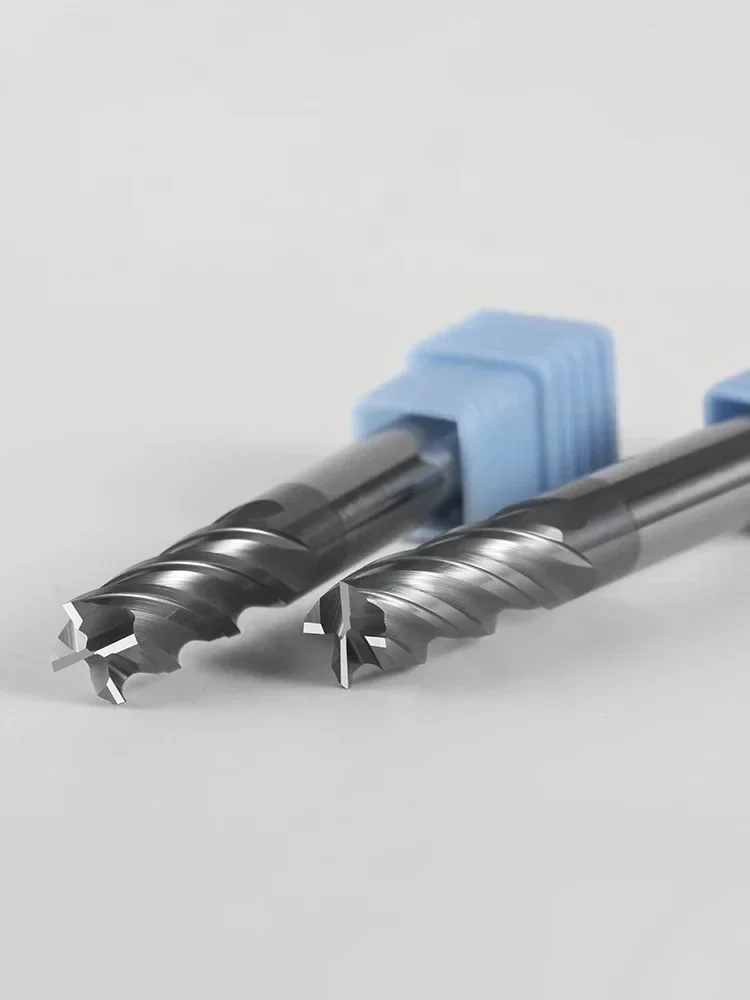 HRC68 4 flauti fresa in metallo duro metallo acciaio fresa al tungsteno CNC a forma di U grande chip di rimozione 1-6mm 8mm 10mm 12mm 16mm 20mm