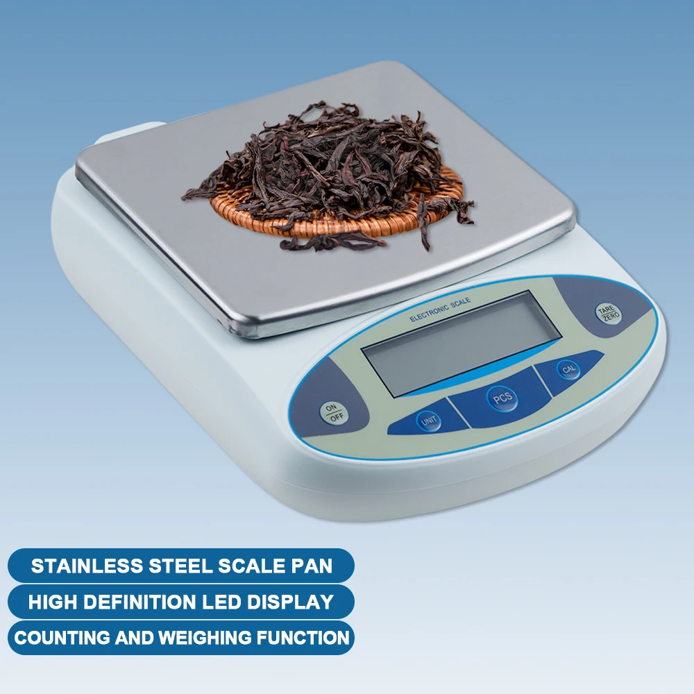 3000/5000g/30kg 0.01g/0.1g Digital Electronic Balance Lab Jewelry Scale High Precision Industrial Kitchen Weighing Balance Scale