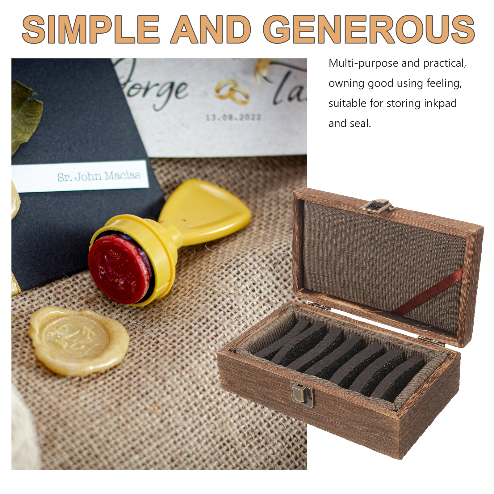 

Карбонизированная деревянная печать павловнии, органайзер для штампов и хранение штампов, сувенирный футляр, полка, отделение для кофе, штампы