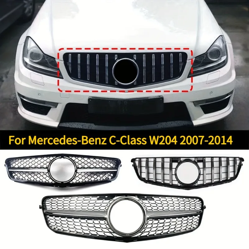 

Решетка переднего бампера AM GT Starry SkyСетка передней решетки, подходит для Mercedes-Benz C-Class W204 2007-2014, аксессуары для модификации