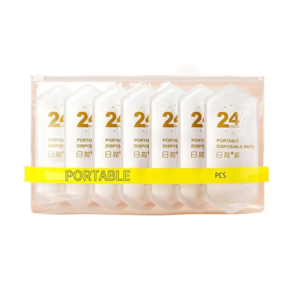 

5/7Pcs Traceless Women's Disposable Panties Mid Waist Cotton Crotch Lace Seamless Briefs Lingerie Underpants