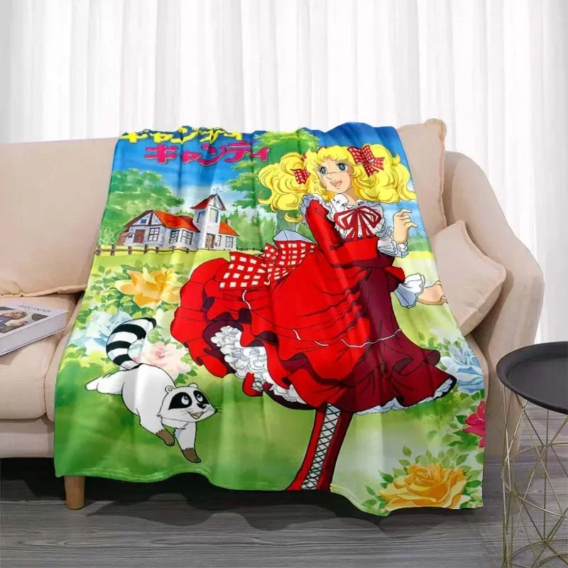 Candy Candy Anime Blanket Kawaii Japanese Anime Flannel Super Soft Warm Blanket Suitable for Home Four Seasons Bedroom Blanket