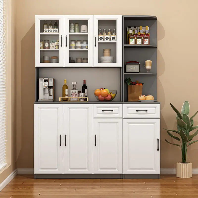 

Side cabinets are simple and integrated, high and low cabinets against the wall, simple tea cabinets, living room lockers, kitch