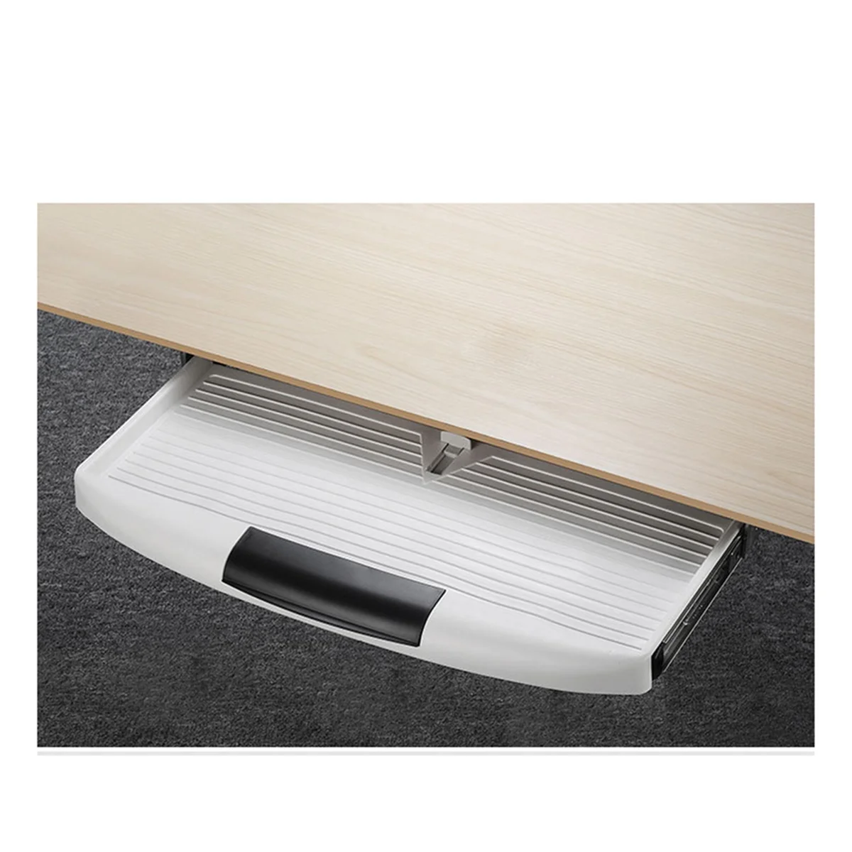

Popular Under Desk Keyboard Storage Plate Hidden Drawer Keyboard Tray white