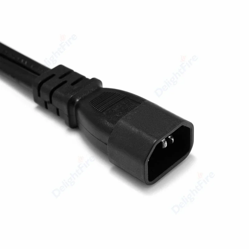 C14 to C13 Power Splitter Cable IEC320 Male to Female Cord 1 to 2 Way Extension Power Supply Cord For PDU UPS PC Computer