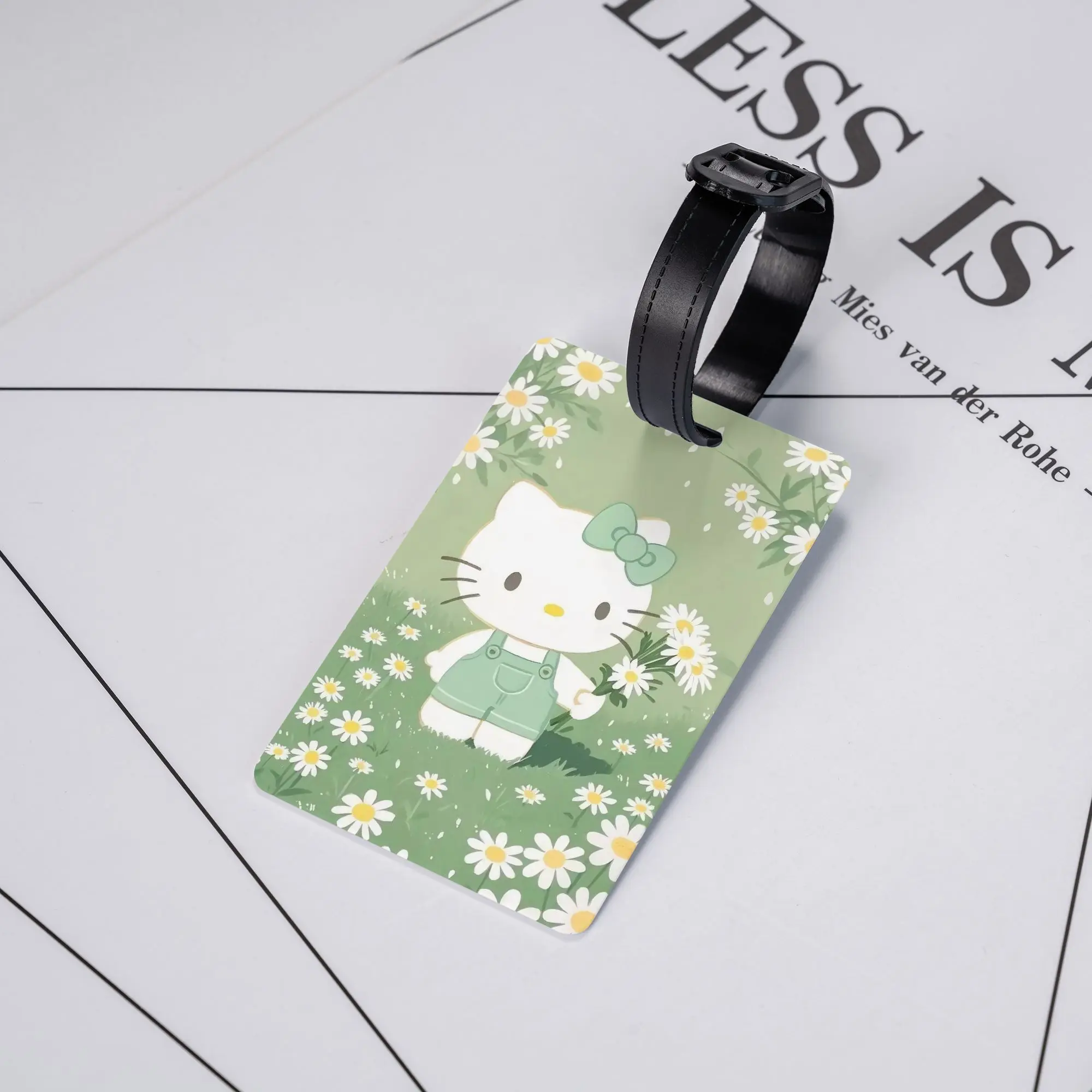 

Cartoon Hello Kitty Luggage Tags Suitcase Plastic Travel Accessories Holder Baggage Tag ID Address Aircraft Luggage Tag Gift