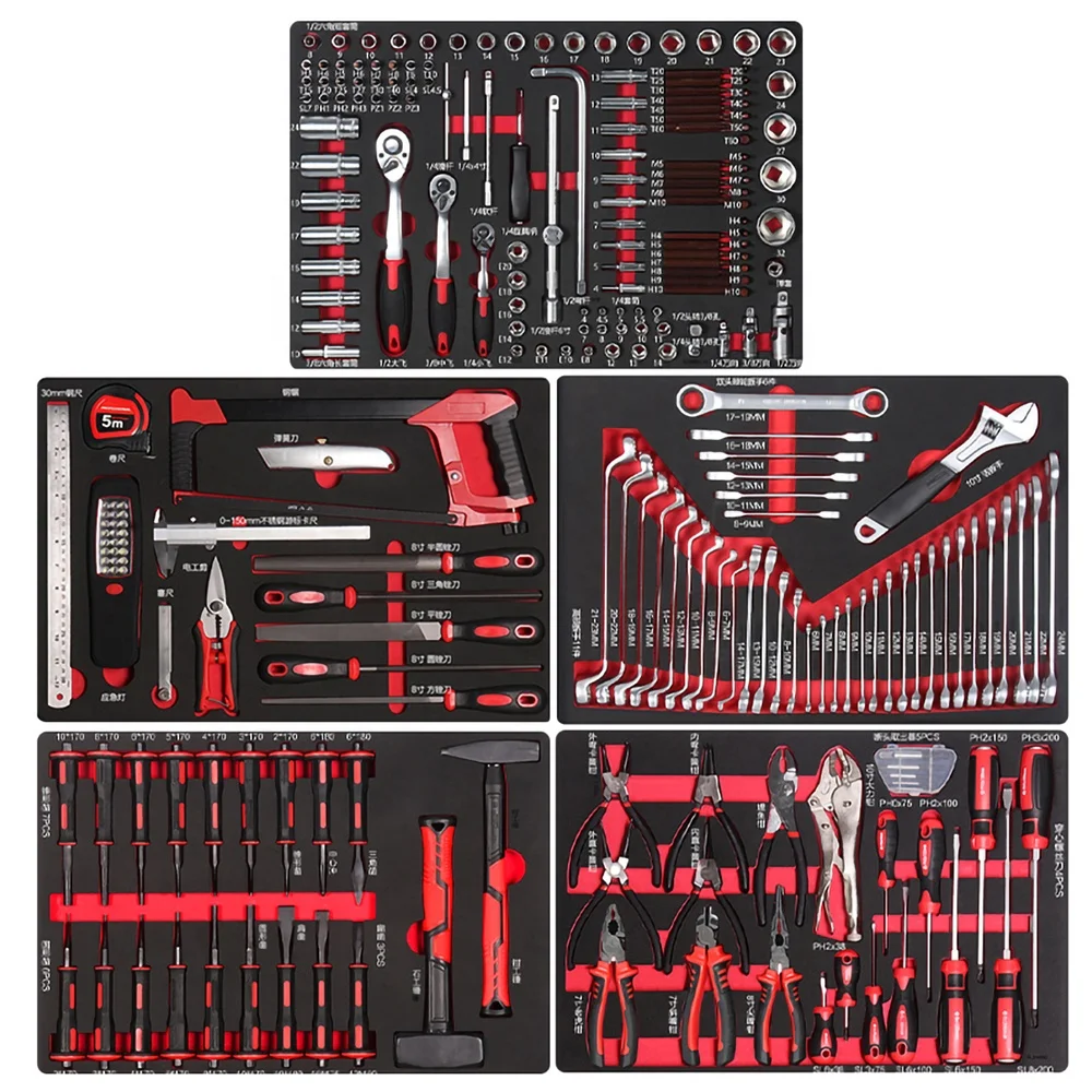 New Herramientas Gereedschap Set 236 Pcs Automotive Tools Set Rolling Tool Cabinet Box For Sale