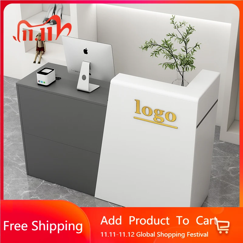 

Welcome Luxury Reception Desks Design Customer Modern Minimal Commericial Reception Desks Counter Sales Bureau Office Furniture