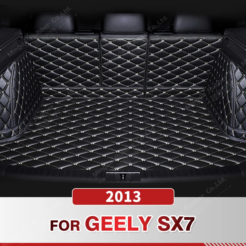 

Auto Full Coverage Trunk Mat For GEELY SX7 SUV 2013 Leather Car Boot Cover Pad Cargo Liner Interior Protector Accessories