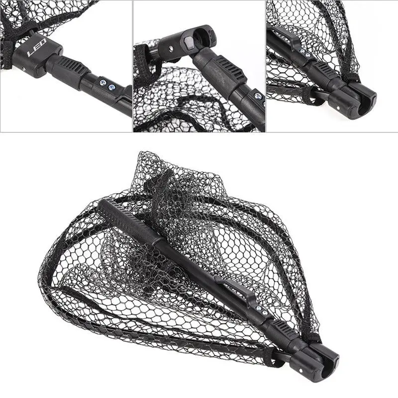 Fishing Fishing Net Mesh Brail Handle Landing Net Outdoor Tackle & Release Catch Extension Fish Foldable Folding