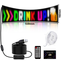 Programmable LED Sign Bluetooth App Control Custom Text Graffiti Flexible Scrolling LED Display for Store Car Bar Hotel