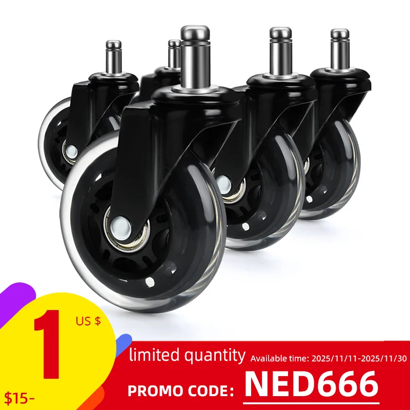 Office Chair Caster Wheels 5pcs 3 Inch