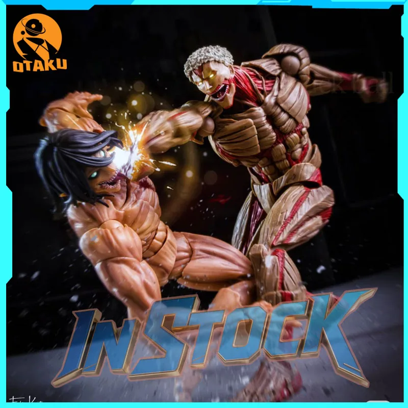 

In Stock Kaiyodo Eren Amazing Yamaguchi Attack On Titan Anime Action Figure Eren Jaeger Armored Titan Pvc Action Model Toy Gifts